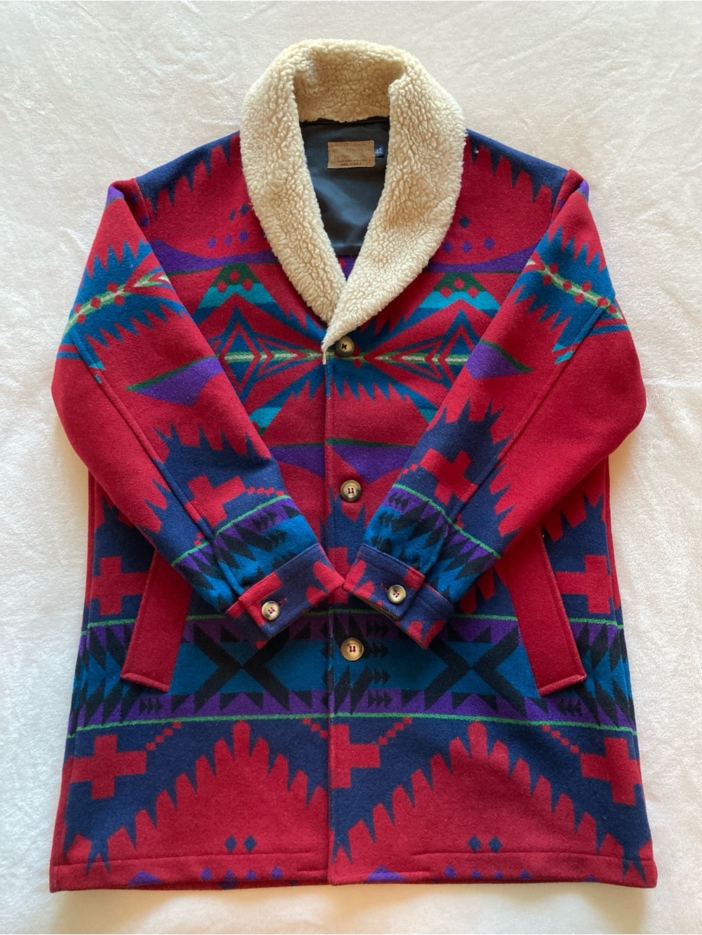 Vintage Pendleton Chief Joseph Wool Blanket Coat High Grade Western Wear